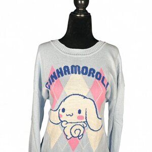 Sanrio Cinnamoroll Blue Knit Sweater Size M Kawaii Cute Aesthetic Gift